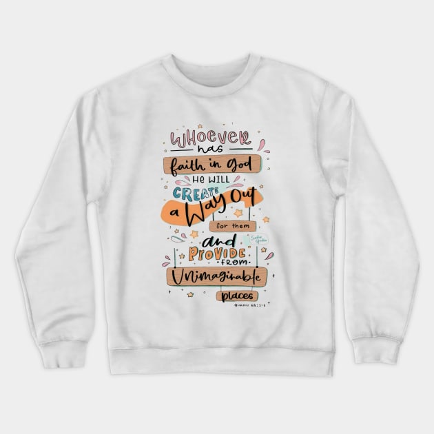 Quran Quotes Crewneck Sweatshirt by DigitaldrStudio